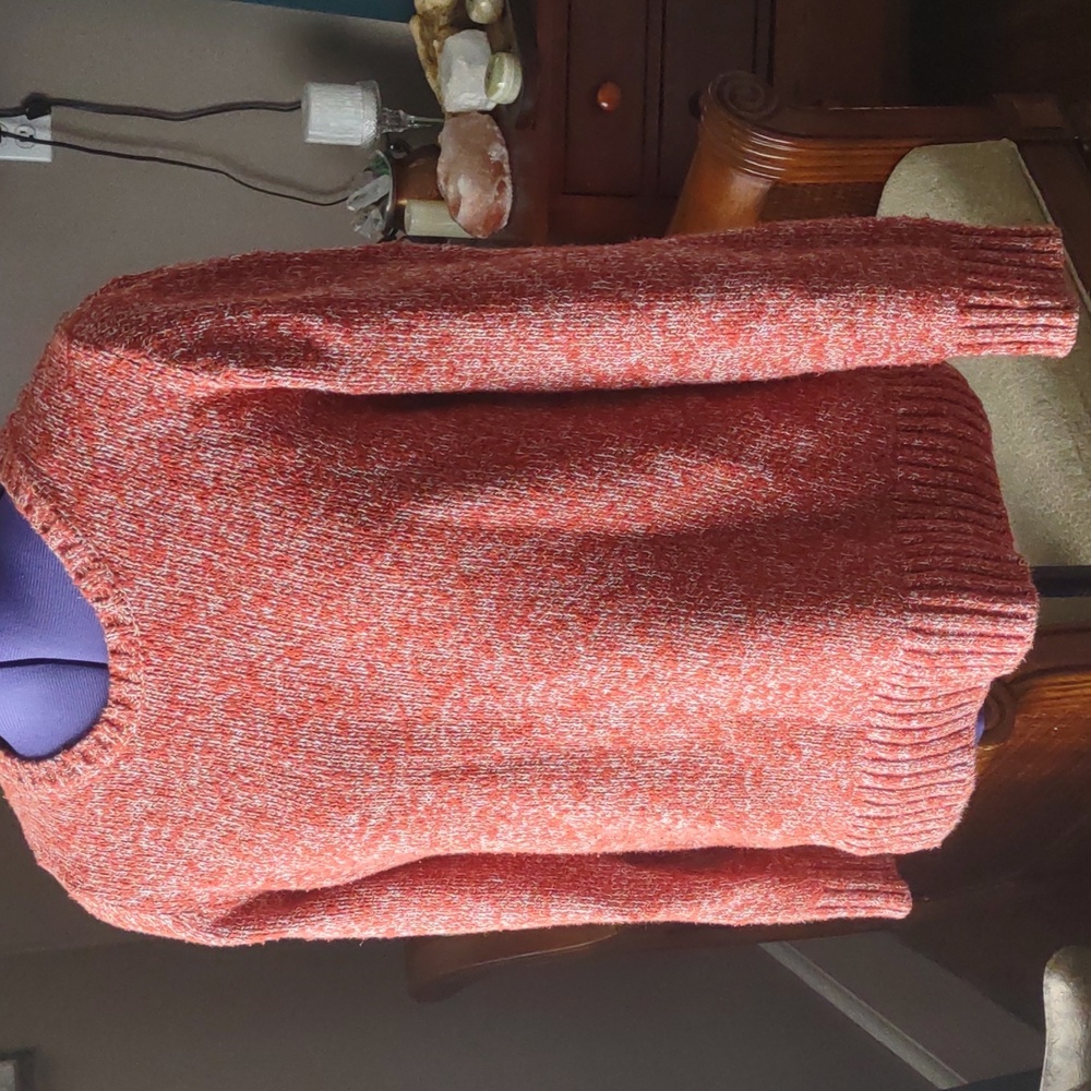 L.L. Bean Women's Marled Orange Sweater